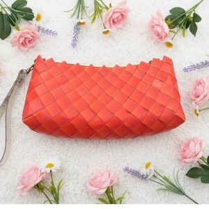 Rebagz Orange Recycled Y2K inspired Boho Eco Friendly Wristlet